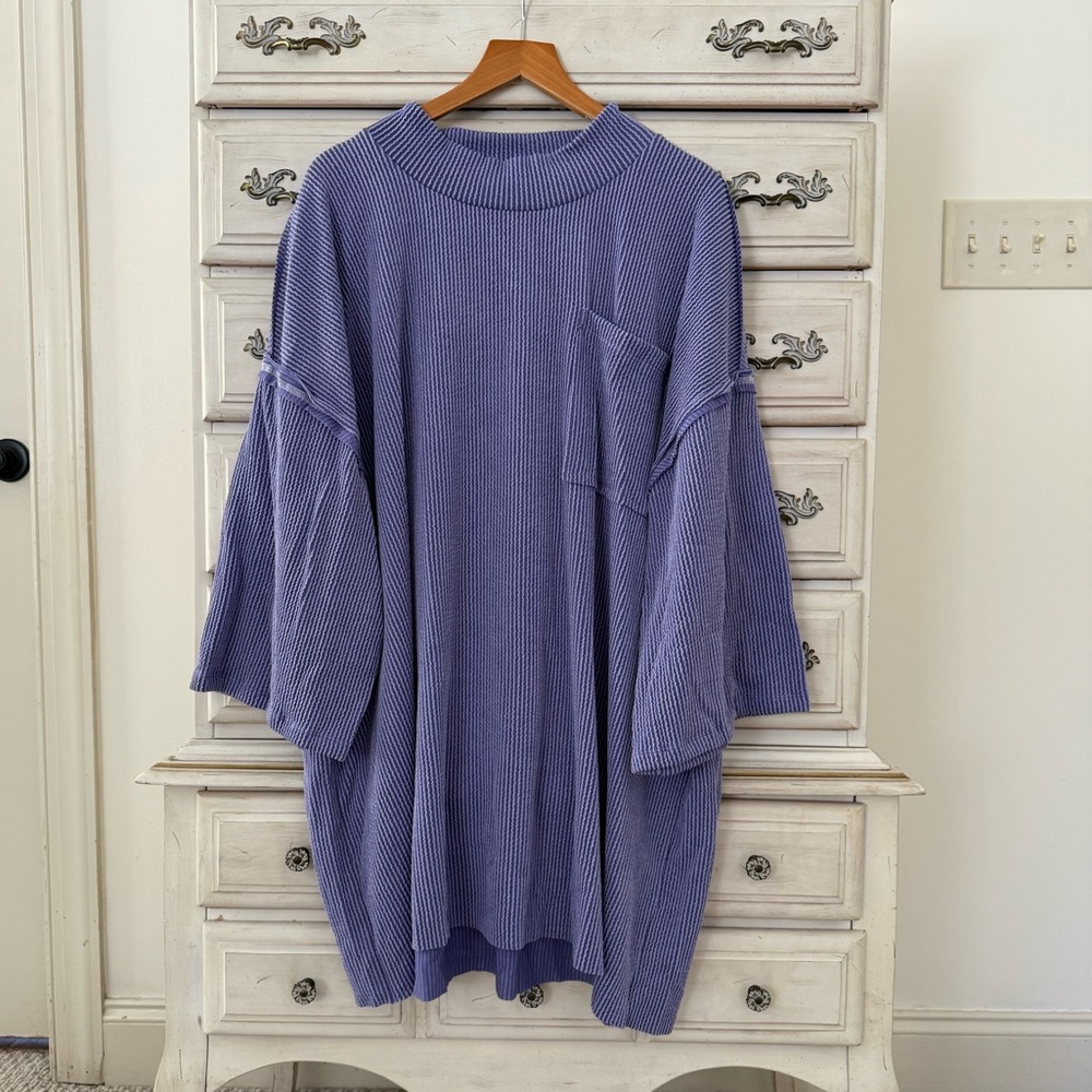 Vici Purple Oversized Knit Top